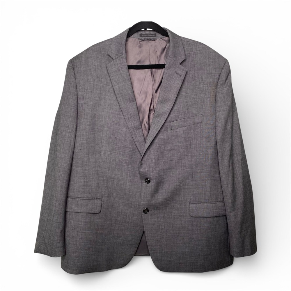 Lauren Ralph Lauren Men's Grey 100% Wool Two Button Blazer‎ Sport Coat Size 48R